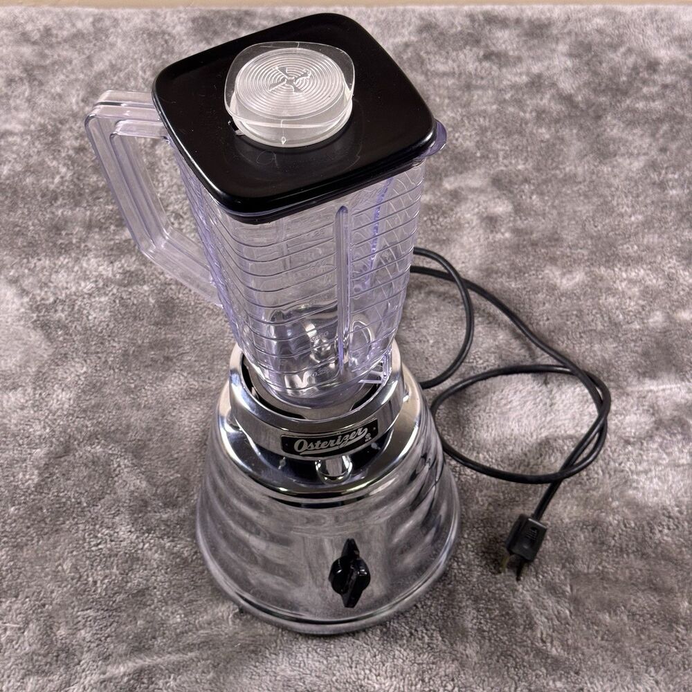Vintage Osterizer Model 403 Beehive Chrome Blender AC/DC Tested Works